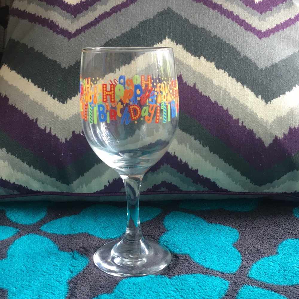Happy Birthday Wine Glass